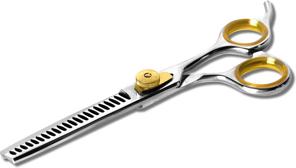 Sharf Straight Gold Touch Round Tips Dog Grooming Scissors， 6.5-in