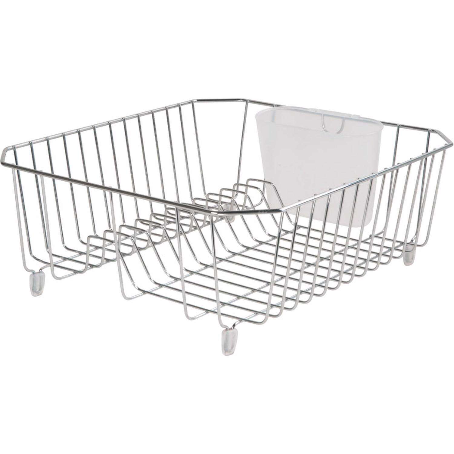 Rubbermaid 14.3 in. L X 12.4 in. W X 5.3 in. H Chrome Steel Dish Drainer