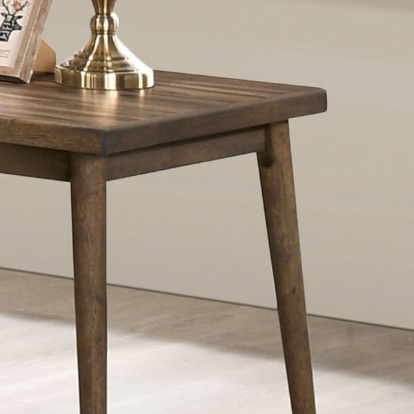 Furniture of America Abi Mid-Century Walnut Solid Wood 24-inch Side Table