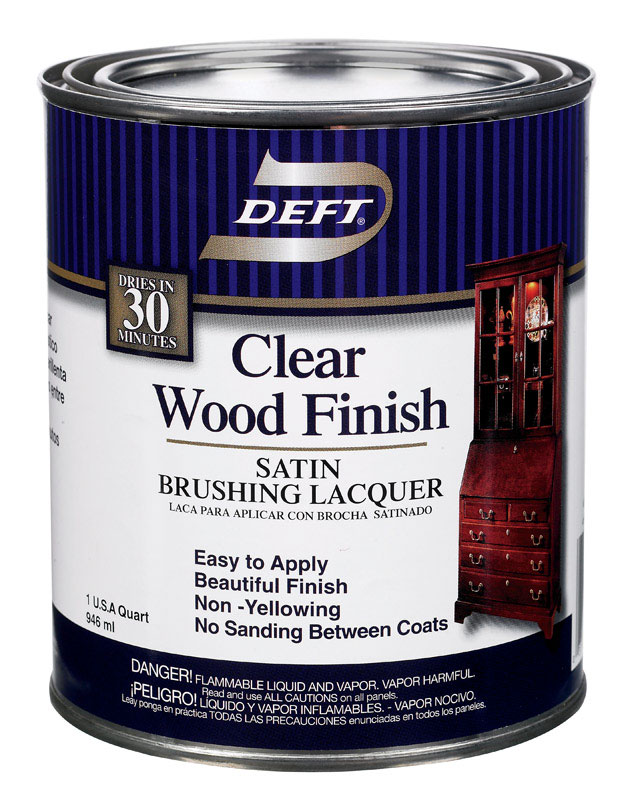 Deft Satin Clear Oil-Based Brushing Lacquer 1 qt