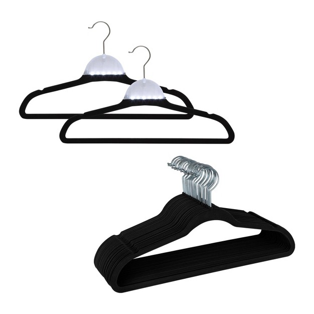 Simplify 30pk Velvet Hangers With 2 Bonus Hanglo Hangers