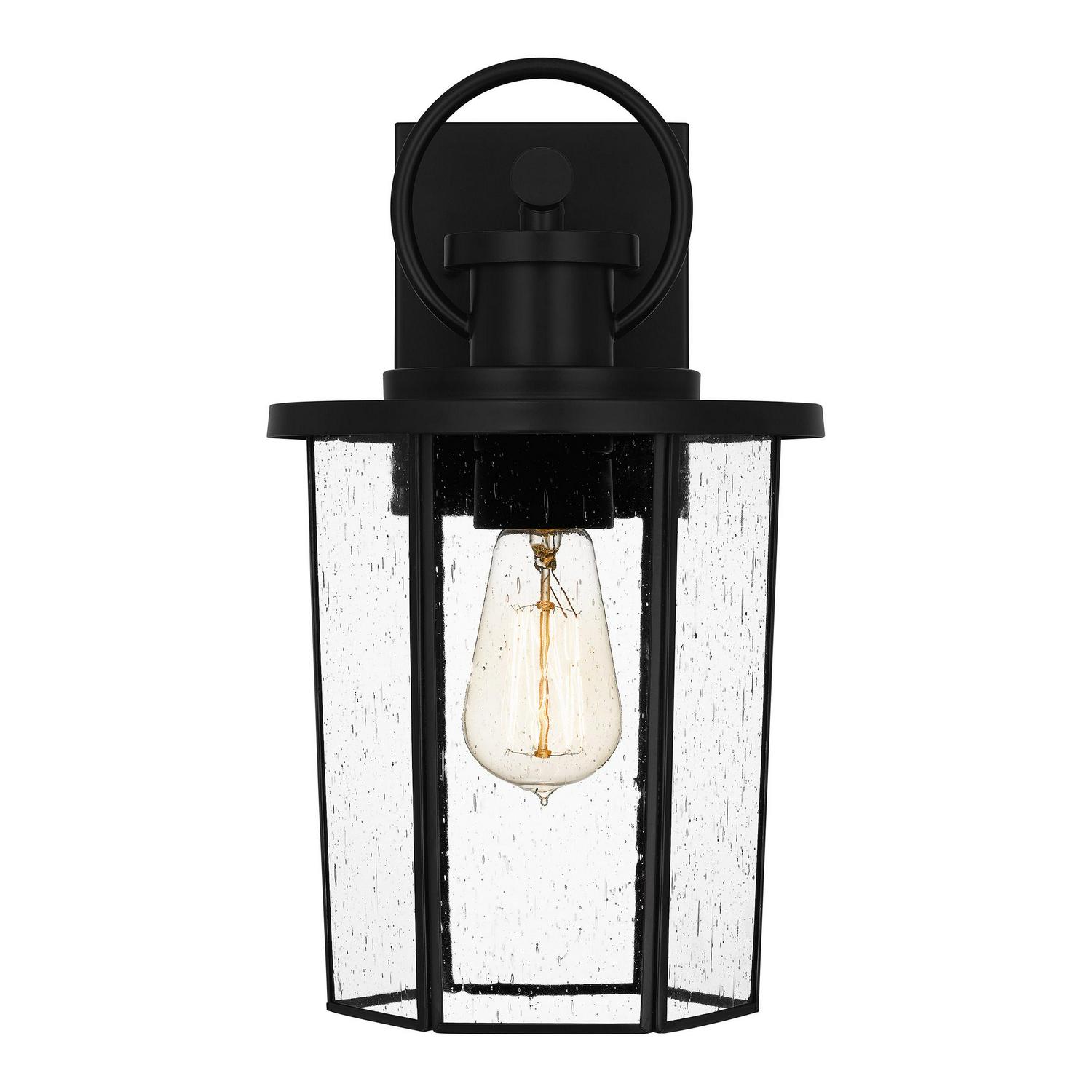 Ashley Harbour Asher 1-Light Matte Black Outdoor Wall Lantern