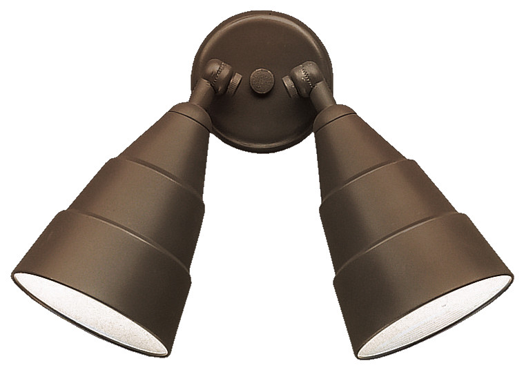 Kichler 6052AZ Two Light Outdoor Wall Mount  Bronze Finish   Transitional   Outdoor Wall Lights And Sconces   by Buildcom  Houzz