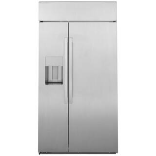 GE Profile Profile 28.7 cu. ft. Smart Built-In Side by Side Refrigerator in Stainless Steel PSB48YSNSS