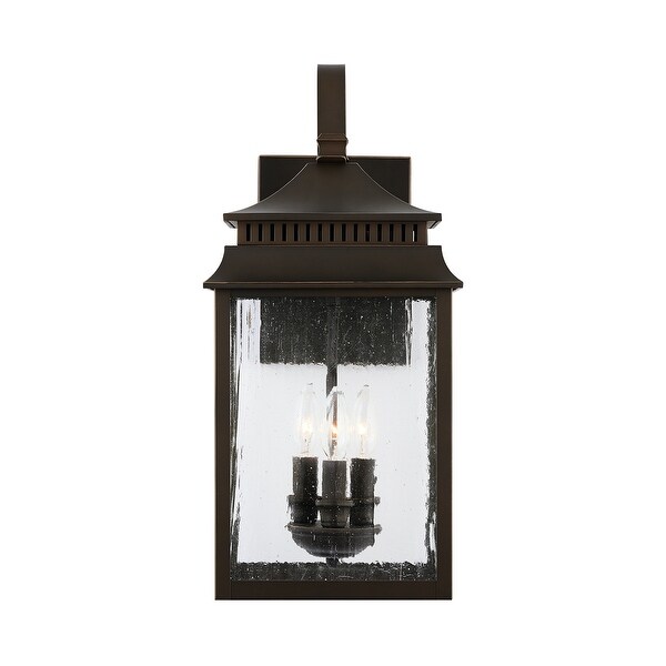 Sutter Creek Oiled Bronze Outdoor Wall Lantern w/ Antiqued Water Glass Shopping - The Best Deals on Outdoor Wall Lanterns | 40501421