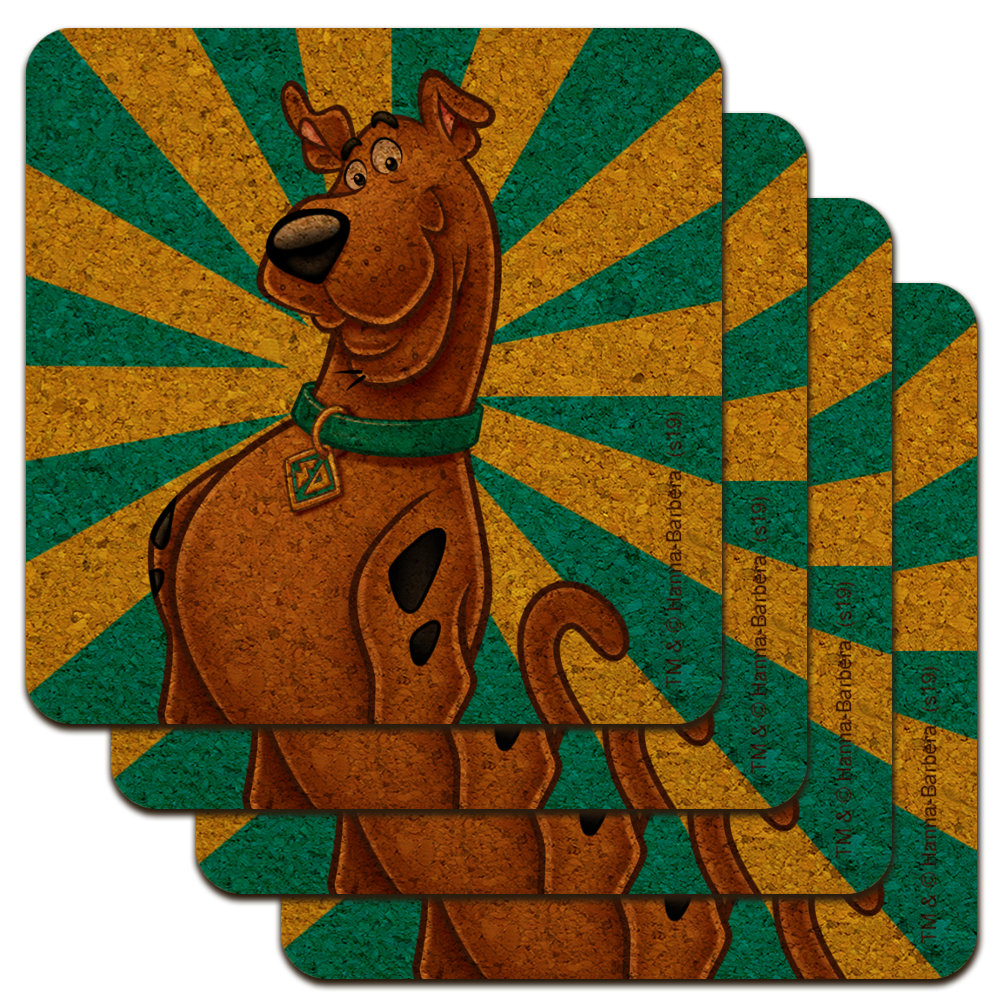 Scooby-Doo Character Low Profile Novelty Cork Coaster Set