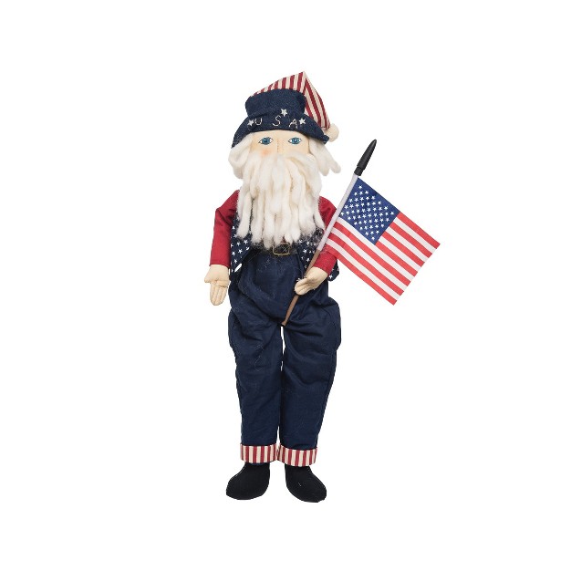 Gallerie Ii Old Glory Santa Patriotic July 4th Figurine