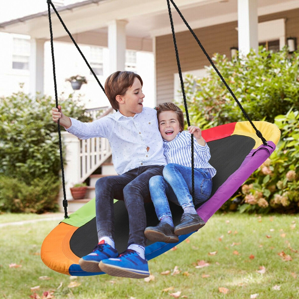 Costzon 60'' Giant Waterproof Platform Saucer Tree Swing Set, 700 lb Weight Capacity