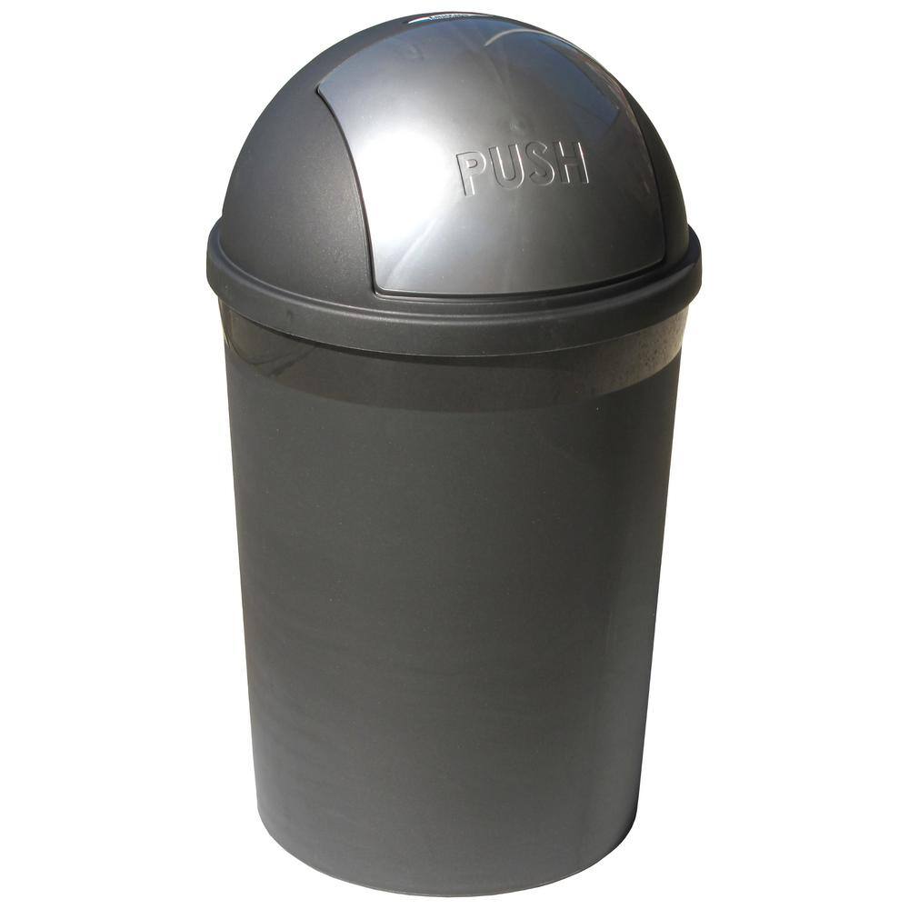 Taurus 4 Gal. Grey Swivel Lid Trash Can 7622GY