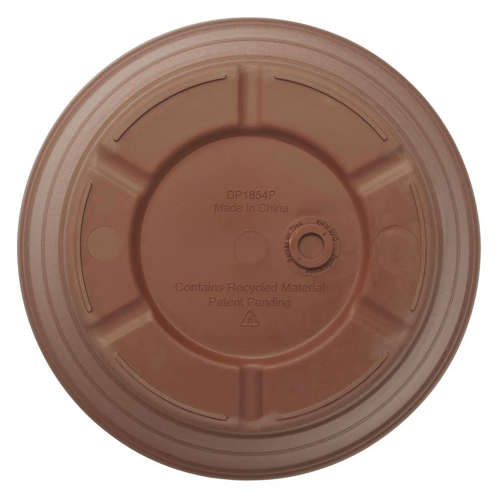 Vigoro 8 in. Hallie Small Peach Terracotta Plastic Planter (8 in. D x 6 in. H) with Drillable Drainage Holes DP1854P