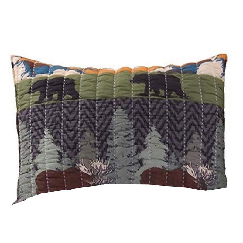 2 Piece Twin Size Quilt Set with Nature Inspired Print， Multicolor