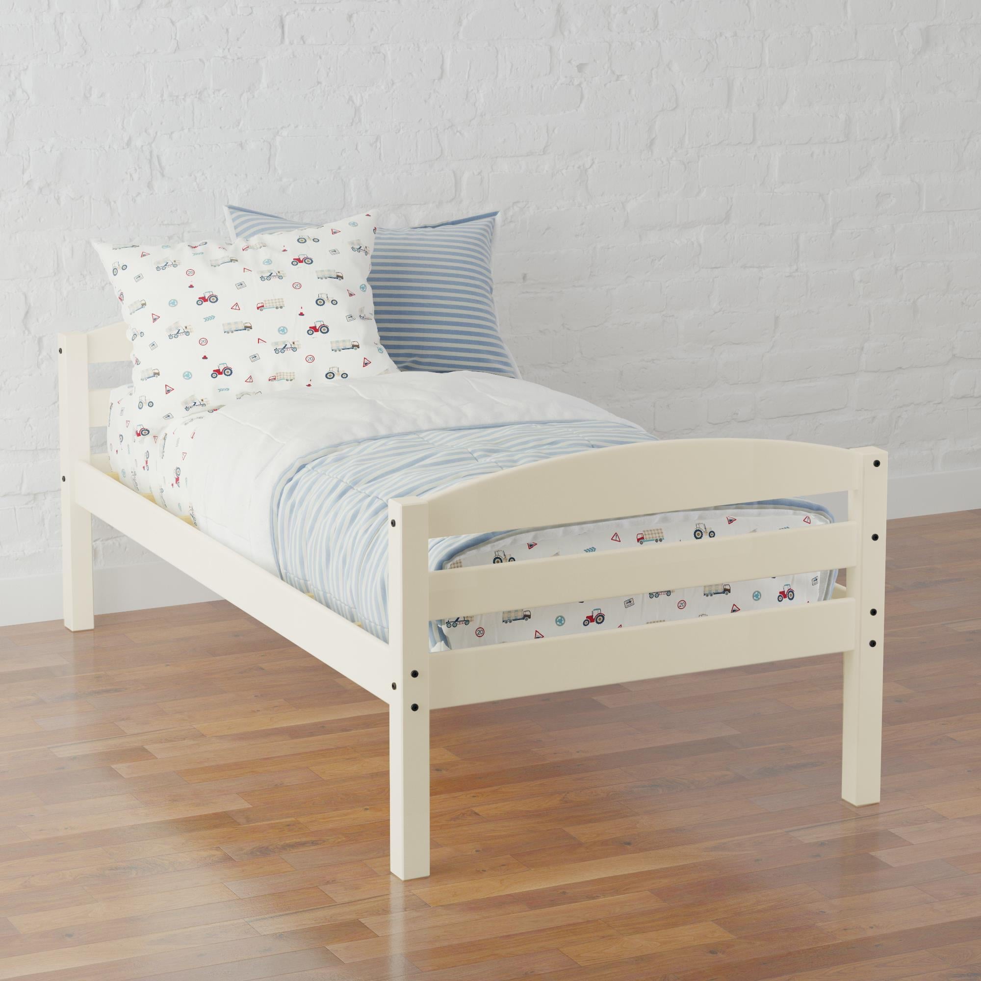 Better Homes & Gardens Leighton Solid Wood Twin-over-Twin Convertible Bunk Bed, White