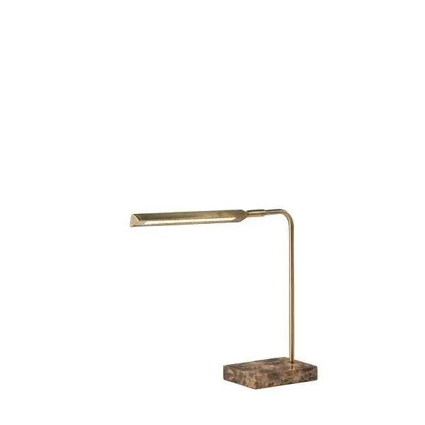 Adesso Reader Brass LED Desk Lamp