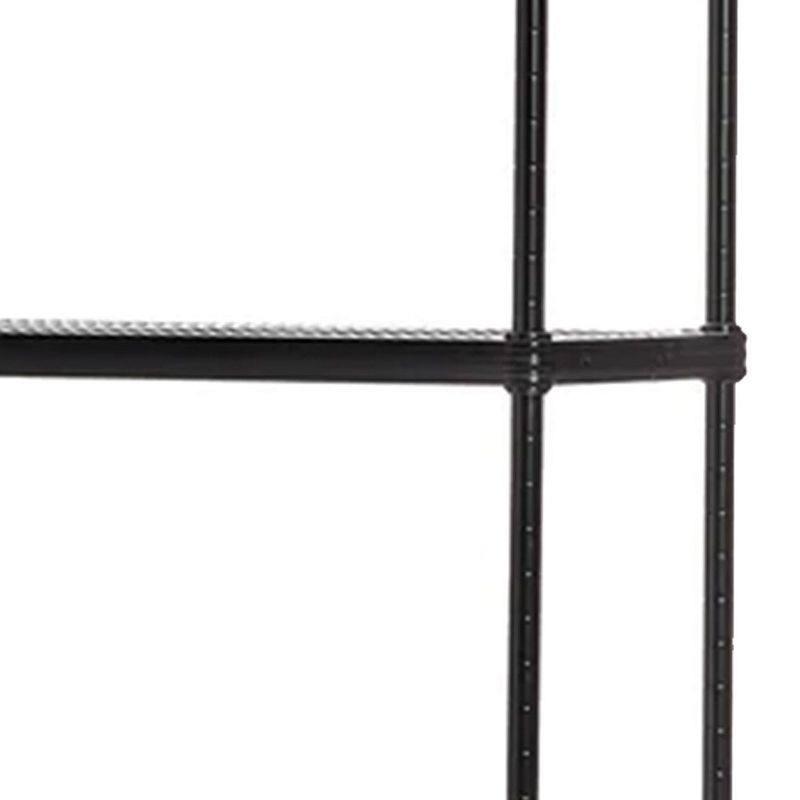 Design Ideas Meshworks 5 Tier Metal Storage Shelving Unit Rack Bookshelf， Black