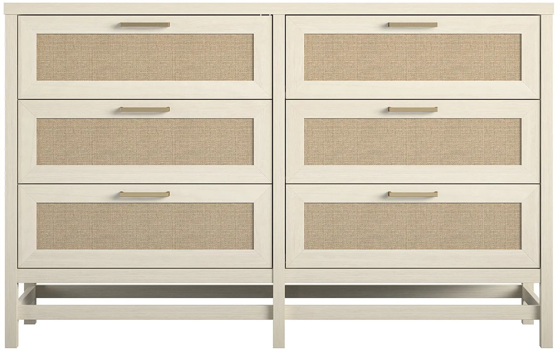 Lennon Ivory Oak Six Drawer Dresser