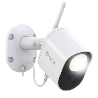 Toucan Floodlight Security Camera Home Surveillance 1080P 2.4Ghz Wi-Fi and Super Bright Light TSLC10WU