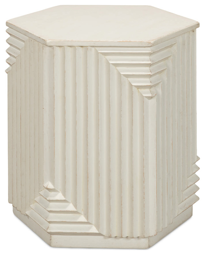 Victor Side Table Antique White   Transitional   Side Tables And End Tables   by Sideboards and Things  Houzz