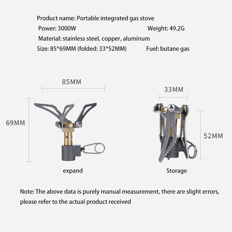 Camping Mini Stove Integrated Folding Stove Portable Pocket Stove