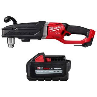 MW M18 FUEL 18V Lithium-Ion Brushless Cordless GEN 2 SUPER HAWG 12 in. Right Angle Drill w6.0 ah Battery 2809-20-48-11-1865