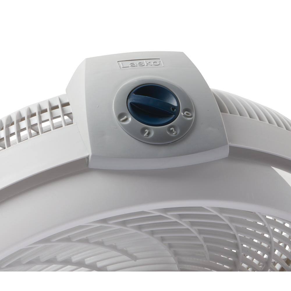 Lasko Cyclone Power Circulator 20 in. 3 Speed White Floor Fan with Adjustable Fan Head 3520