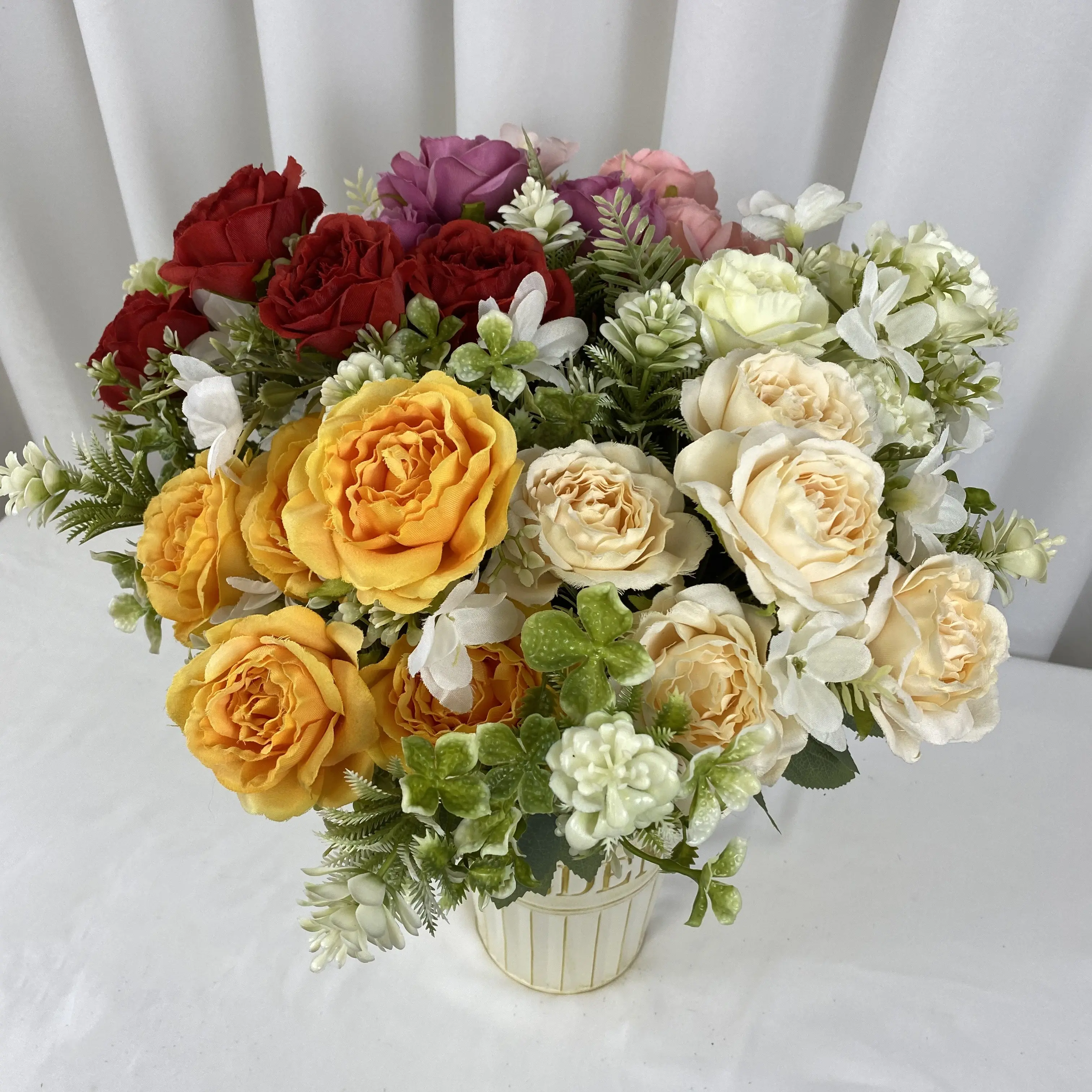 garden supplies Modern Wedding Supplies Large Decorative Artificial Flower 7 heads rose Bouquet Wedding Flower Party