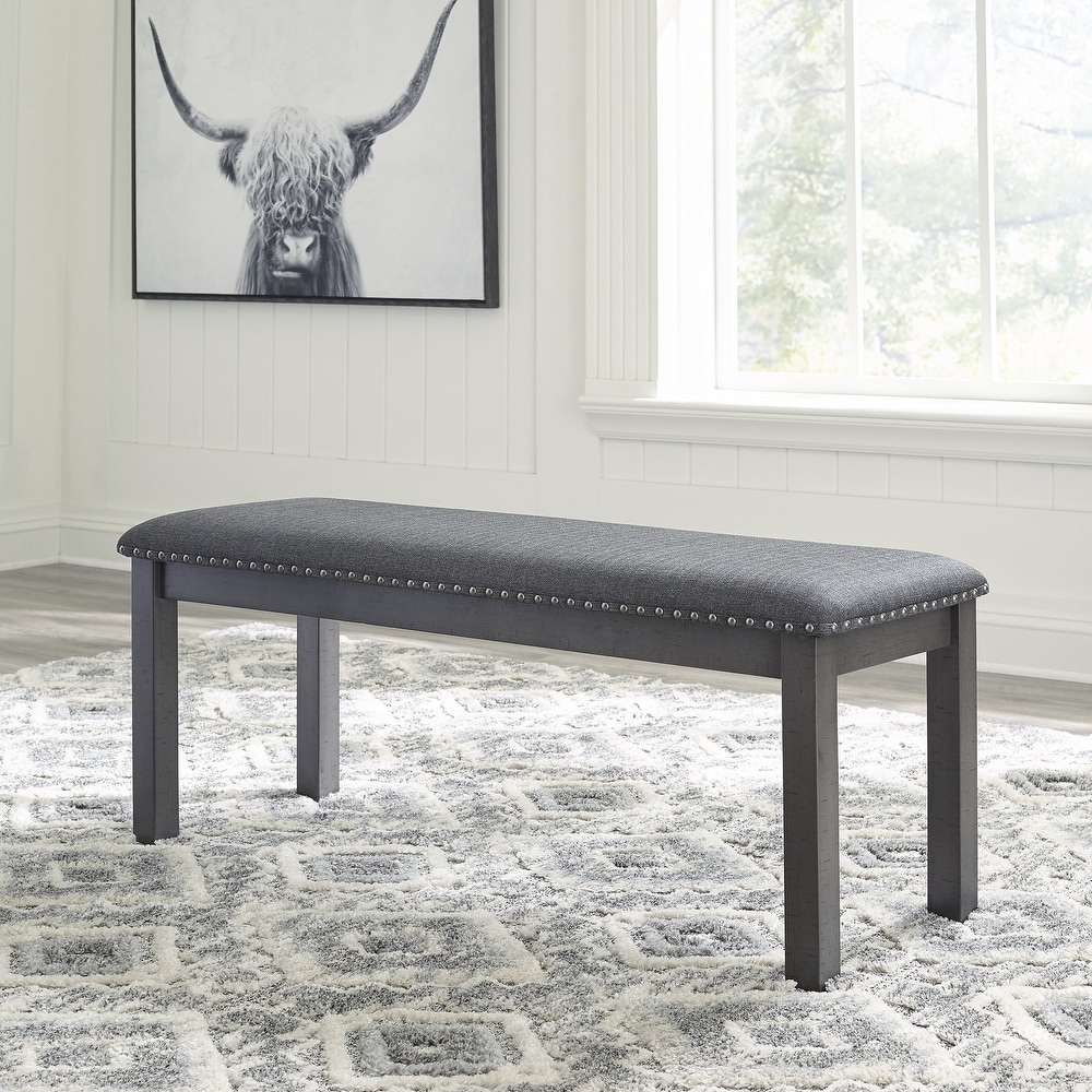 Ashley Furniture Myshanna Gray Upholstered Bench   49\