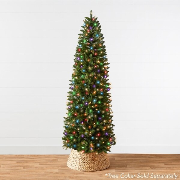 Prelit Spruce Pencil Christmas Tree w/ 2In1 LED Lights