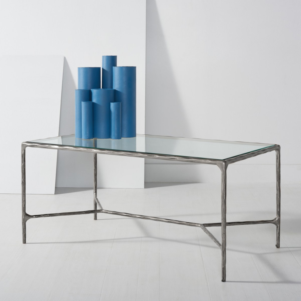 Safavieh Couture Jessa Metal Coffee Table   Transitional   Coffee Tables   by Safavieh  Houzz