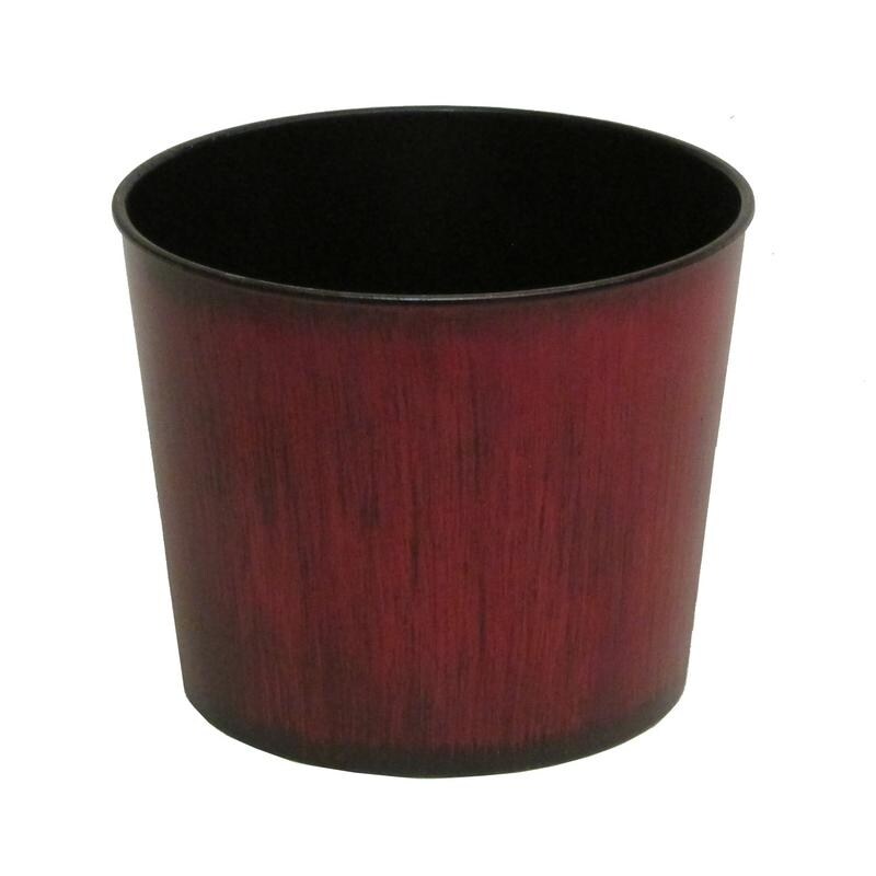 Hand painted 5.5 in. Round Plastic Pot Planter