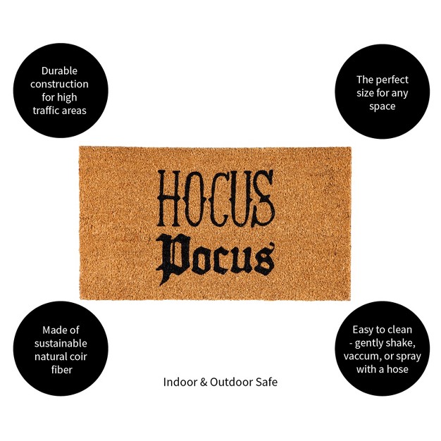 Evergreen 16 X 28 Halloween Greeting Coir Mat Hocus Pocus For Indoor And Outdoor Decor