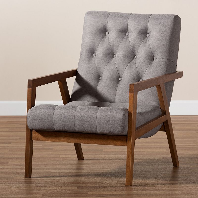 Baxton Studio Naeva Mid-Century Modern Armchair