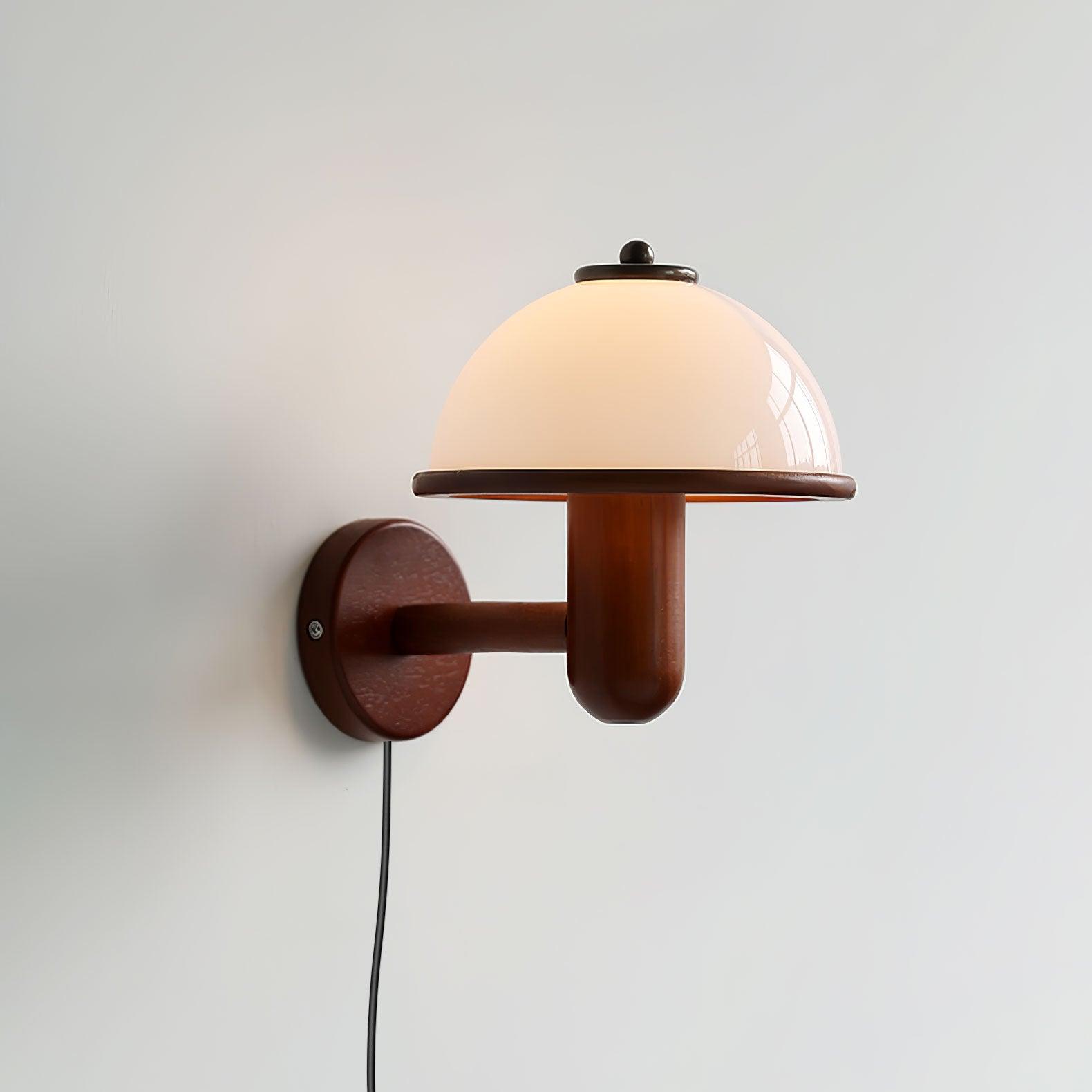 Mushroom Wood Wall Lamp