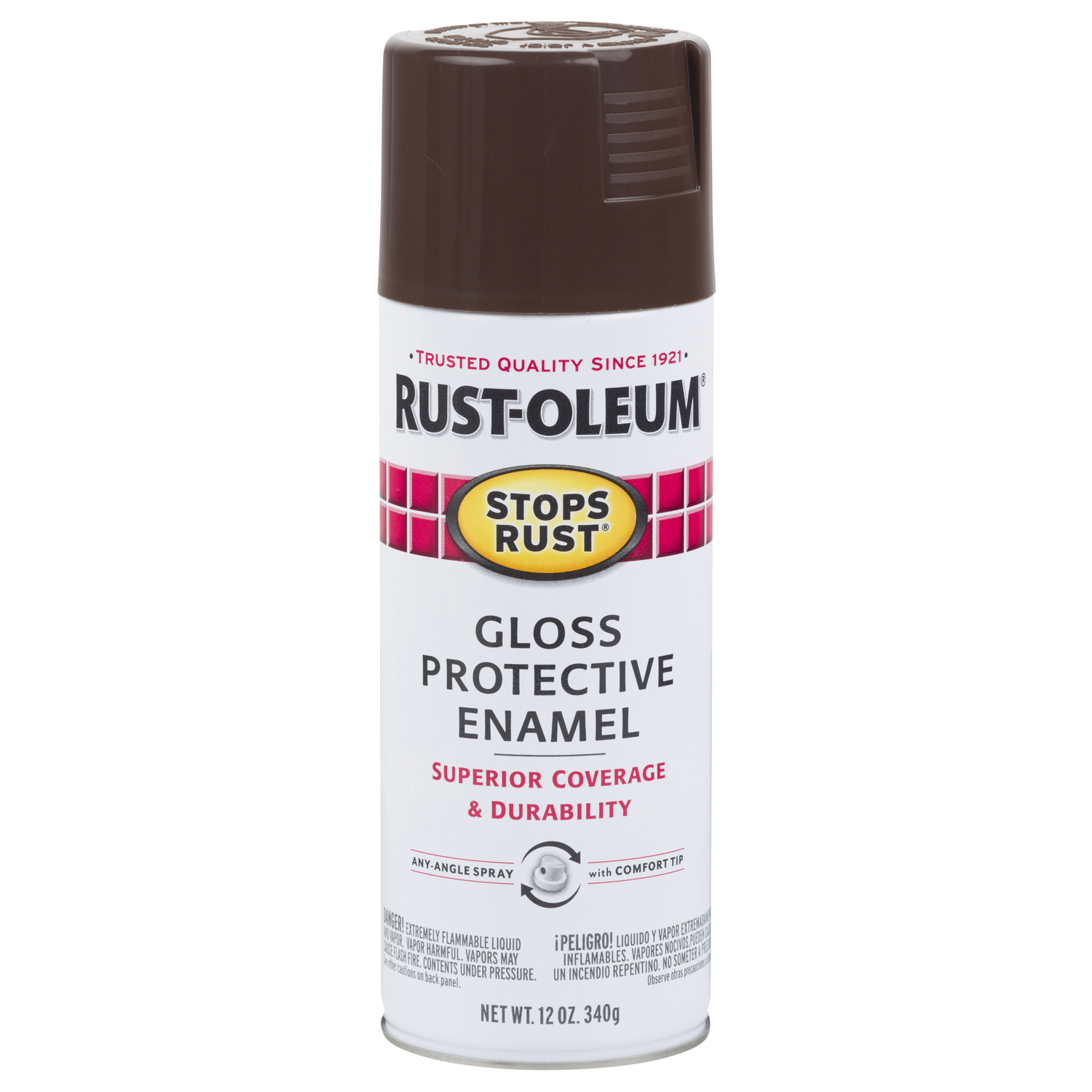 Rust-Oleum Stops Rust Gloss French Roast Protective Enamel Spray Paint 12 oz