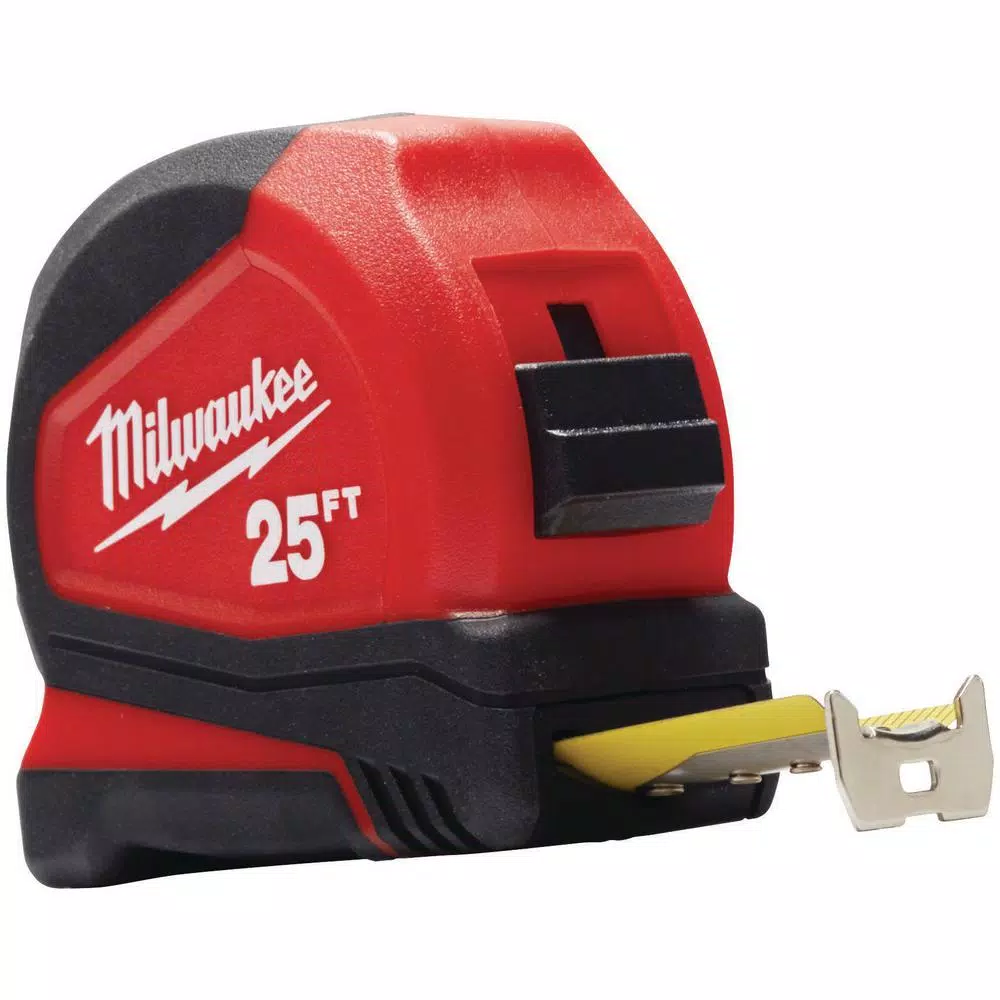 Milwaukee 25 ft. Compact Tape Measure W/ Jobsite Straight Scissors and#8211; XDC Depot