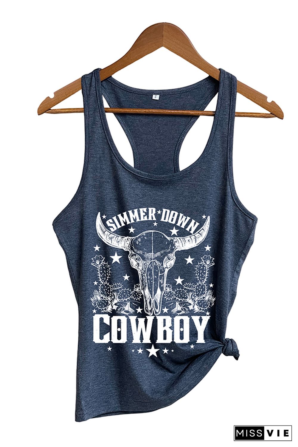 Simmer Down Cowboy Sleeveless Tank Top Wholesale