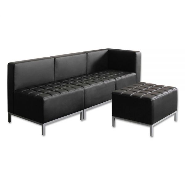 Alera QUB Series Corner Sectional， 26.38w x 26.38d x 30.5h， Black