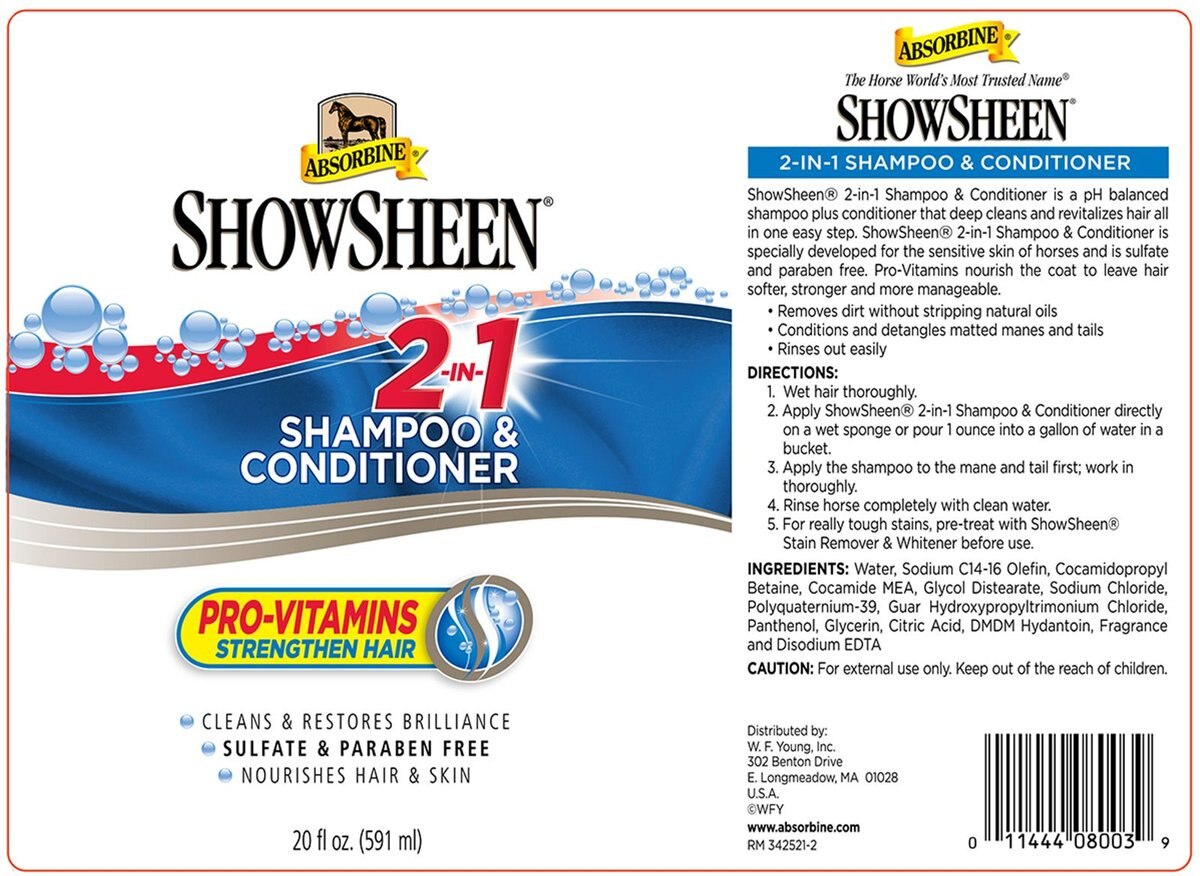 Absorbine Showsheen 2-In-1 Horse Shampoo and Conditioner