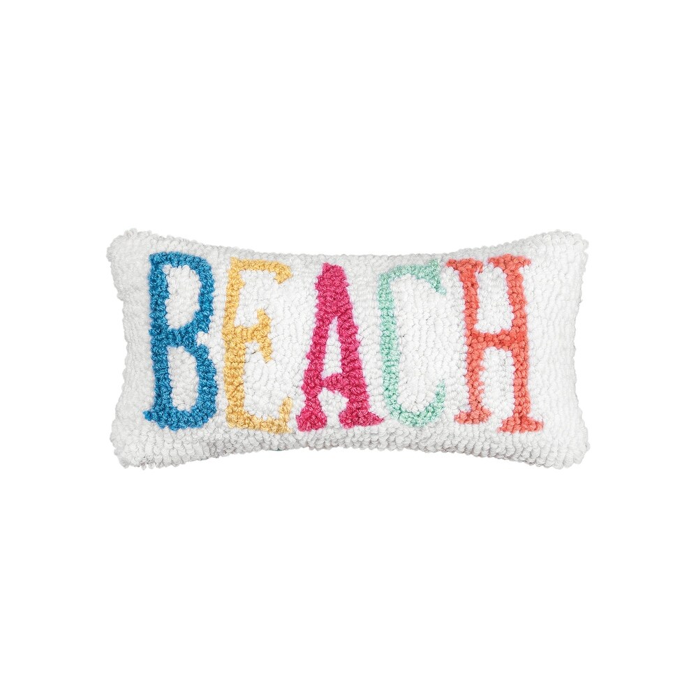 Beach Hooked Petite Throw Pillow