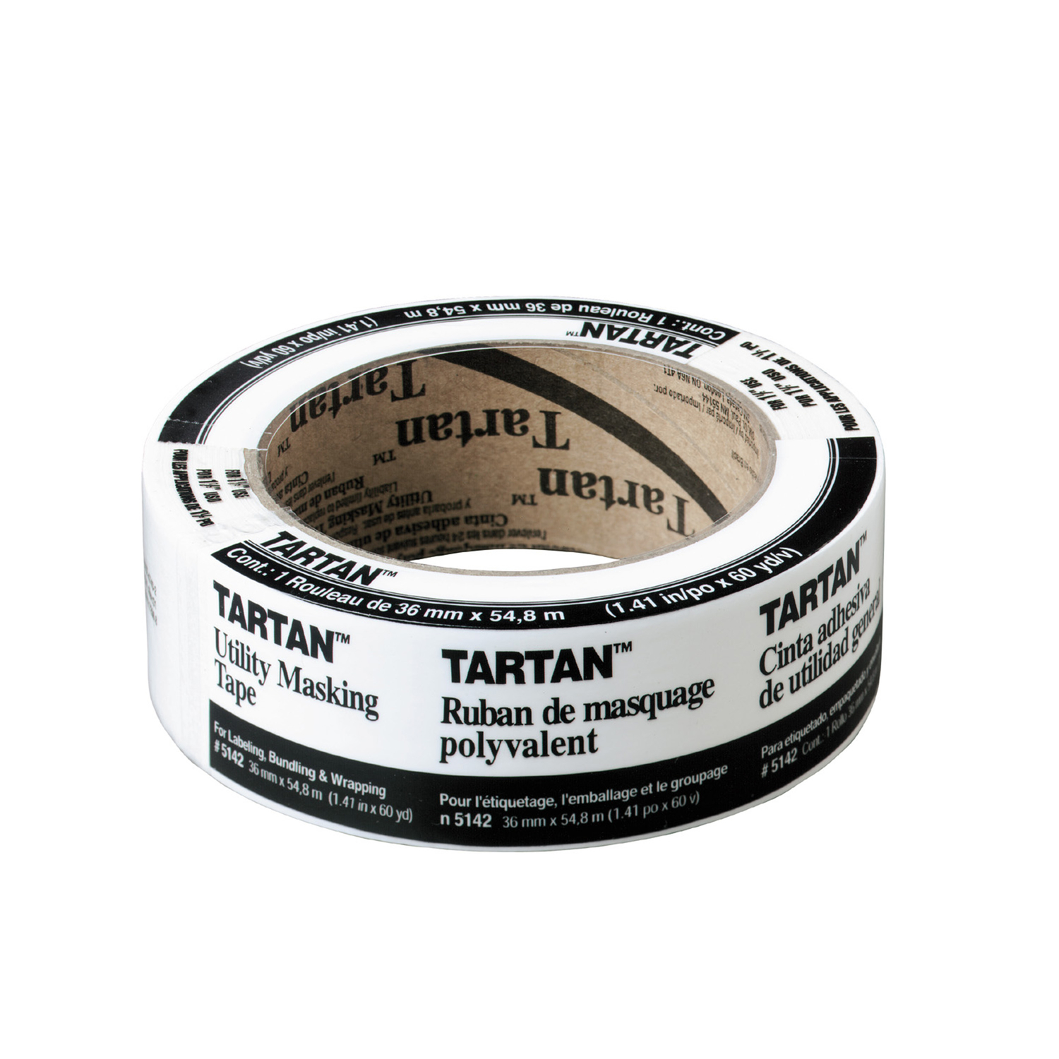 Tartan 1.41 in. W X 60.1 yd L Tan High Strength Masking Tape 1 pk