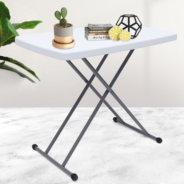 Adjustable Height Folding Table 30x20 Inch