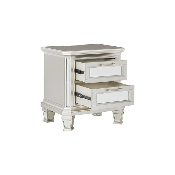 Ashley Furniture Lindenfield Silver 2 Drawer Night Stand - - 36339212