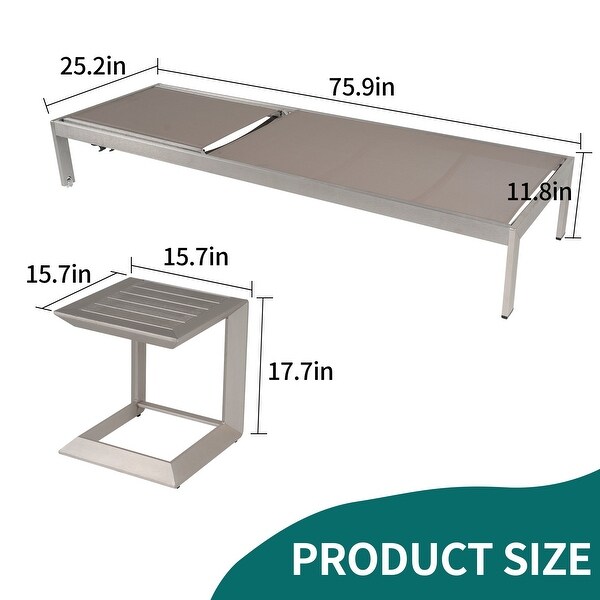 Modern All Aluminum Outdoor Coffee Table