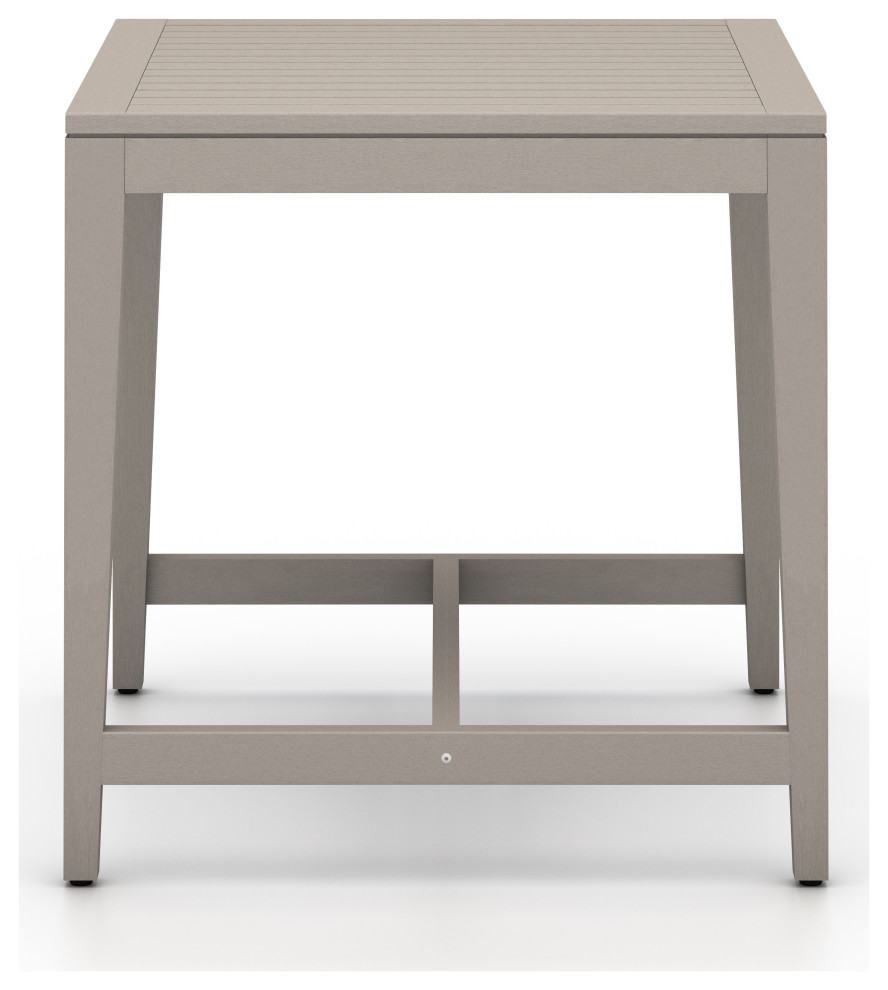 Sherwood Outdoor Bar Table  Grey  Counter   Transitional   Outdoor Pub And Bistro Tables   by Four Hands  Houzz