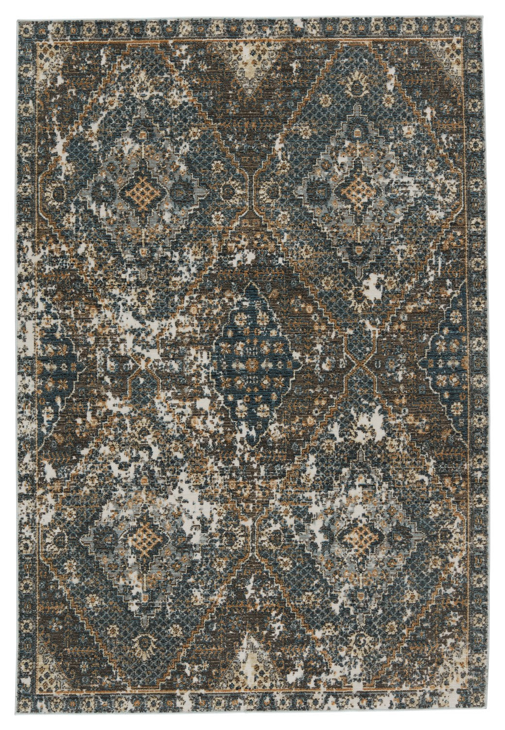 Swoon Indoor/Outdoor Julia Blue & Gold Rug