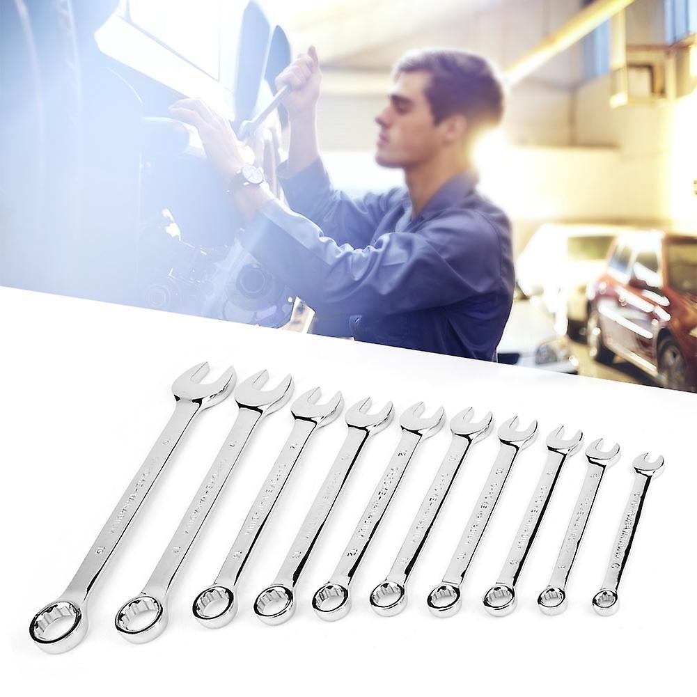 10pcs Cr-v Ratchet Spanner Set Double Head Wrench Maintenance Tools Tu 3010