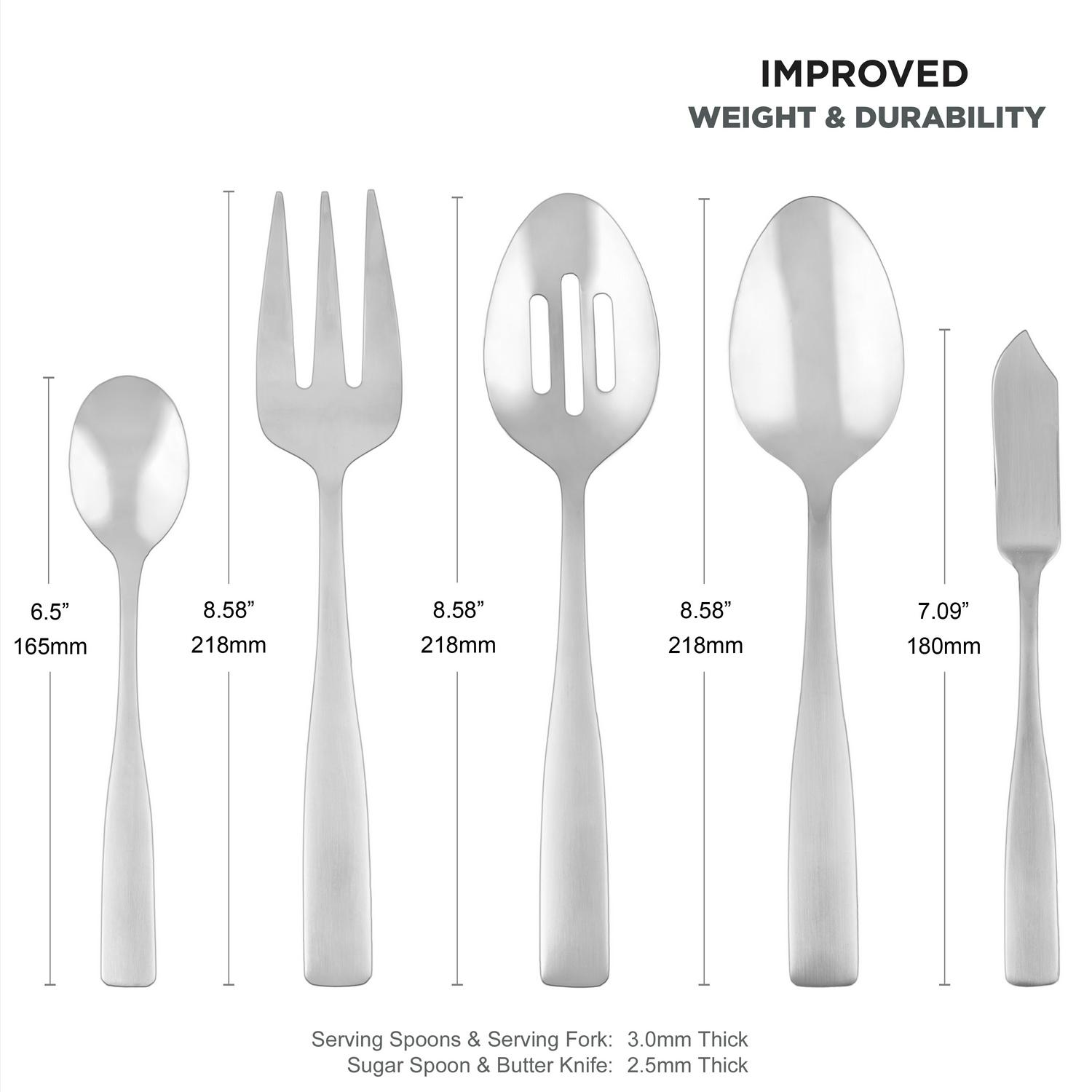 Cambridge Silversmiths Revive Satin 77-Piece Expanded Flatware Set， Service for 12