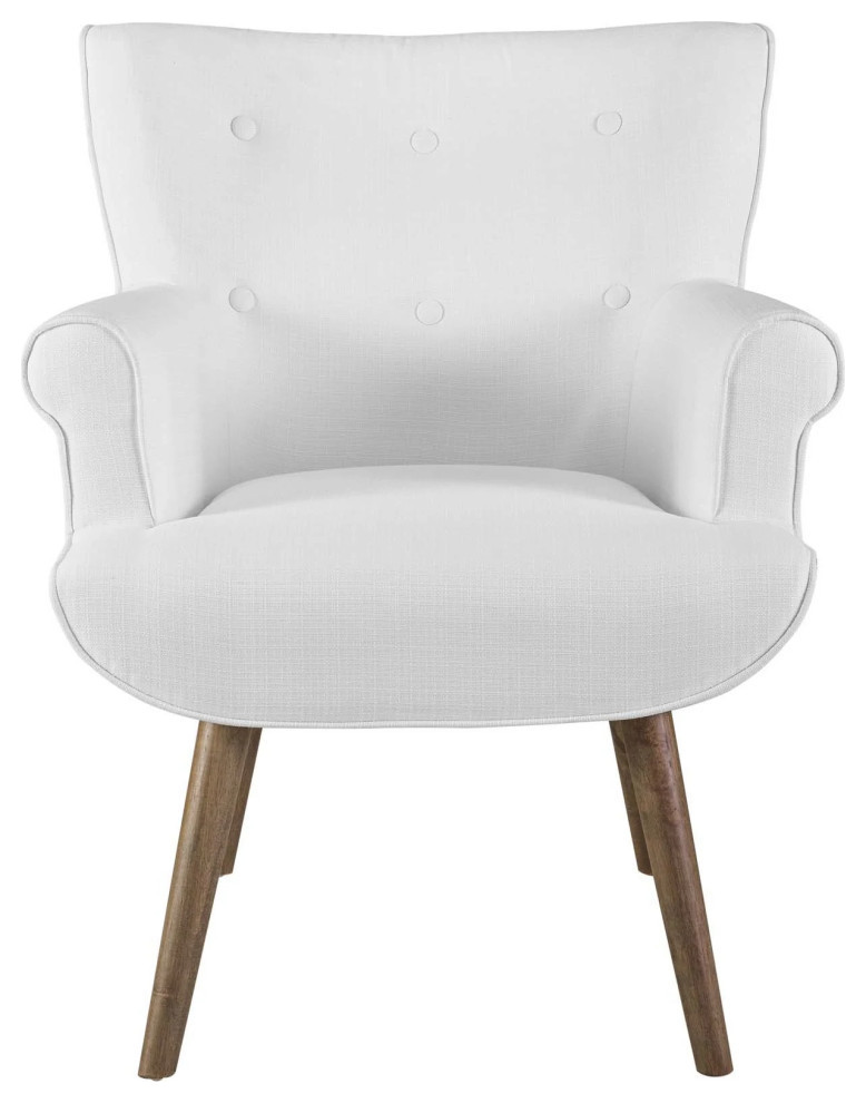 Andrea White Upholstered Armchair   Modern   Armchairs And Accent Chairs   by Rustic Home Furniture Deco  Houzz