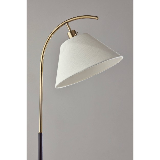 Jerome Floor Lamp Black antique Brass Adesso