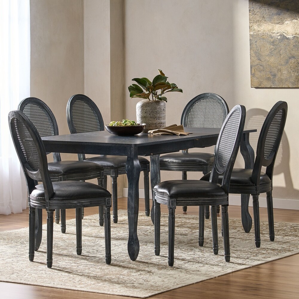 Alachua Upholstered Expandable 7 Piece Dining Set by Christopher Knight Home