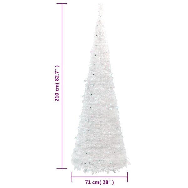 vidaXL Artificial Christmas Tree Popup 50 LEDs White 47.2